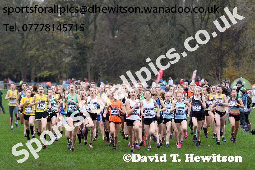 Girls under-15s, British Athletics Liverpool Cross Challenge, Sefton Park, Liverpool. Photo: David T. Hewitson/Sports for All Pics